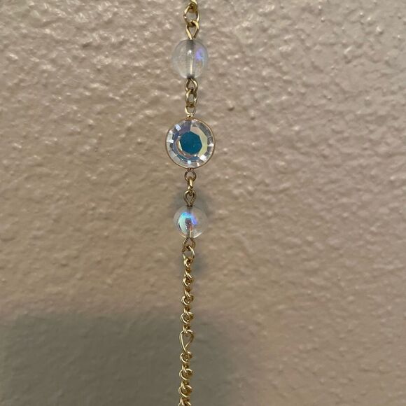 Kirks Folly Crystal Iridescent 36 inch Vintage Gold Tone Stunning Chain - Picture 12 of 16